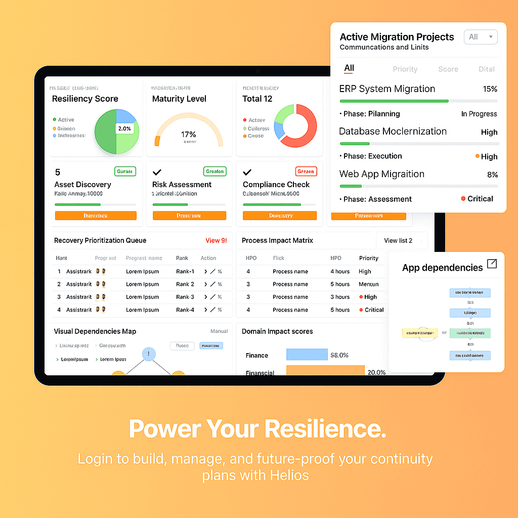 Helios Dashboard Preview - Power Your Resilience